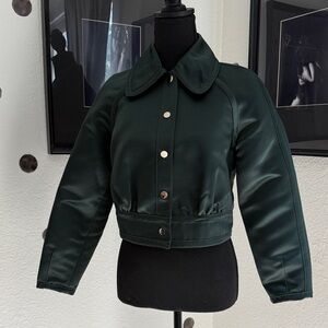 Kate Spade Forest Green Bomber Jacket, size - 0, never worn, excellent condition